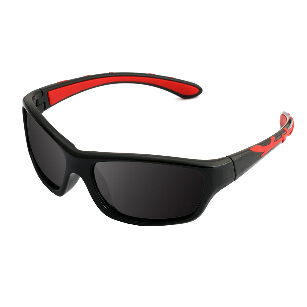 OUTSUN детские солнцезащитные очки поляризованные мальчиков и девочек Tr90 Frame Light Вес детские очки солнцезащитные очки УФ-защита Óculos - Цвет линз: black Red