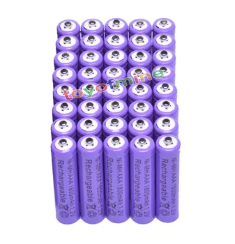 

40x AAA 1800mAh 3A 1.2 V Ni-MH Purple Rechargeable Battery Cell for MP3 RC Toys