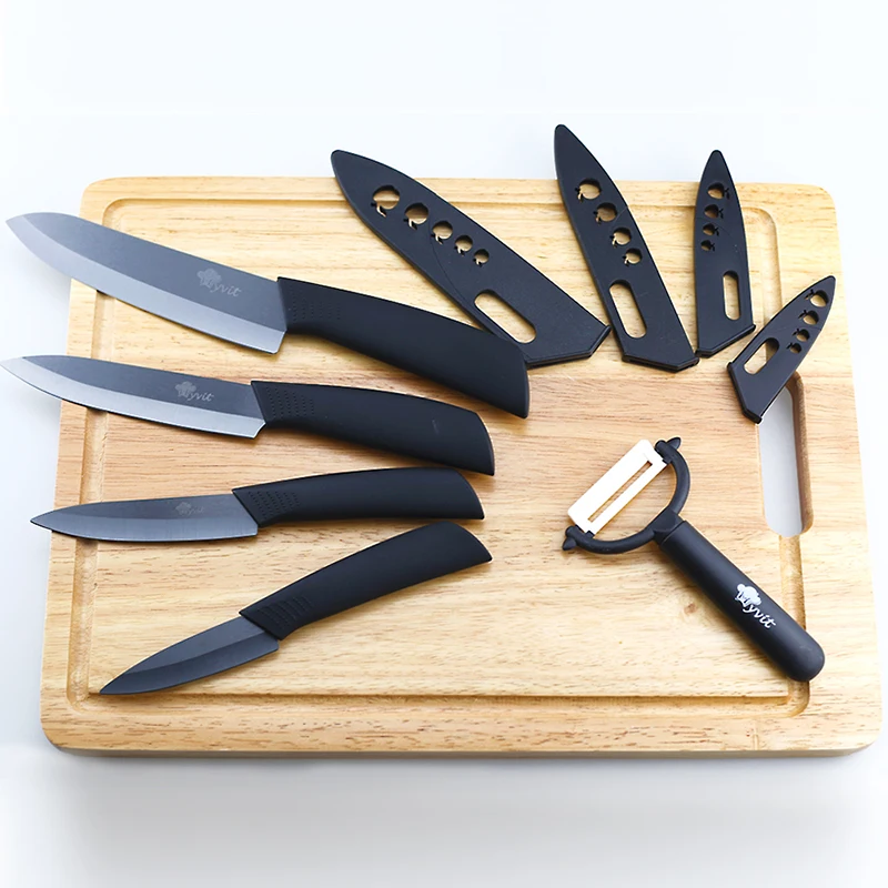 Керамические ножи, кухонный нож, набор для повара 3, 4, 5, 6 дюймов, Овощечистка из циркония, Черное лезвие, фруктовый нож, кухонная утварь, инструмент для нарезки овощей