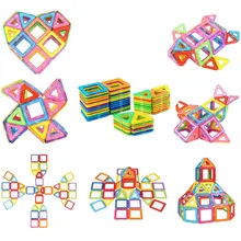 191 шт. Магнитный конструктор для детей, магнитные плитки, развивающие строительные игрушки для мальчиков и девочек