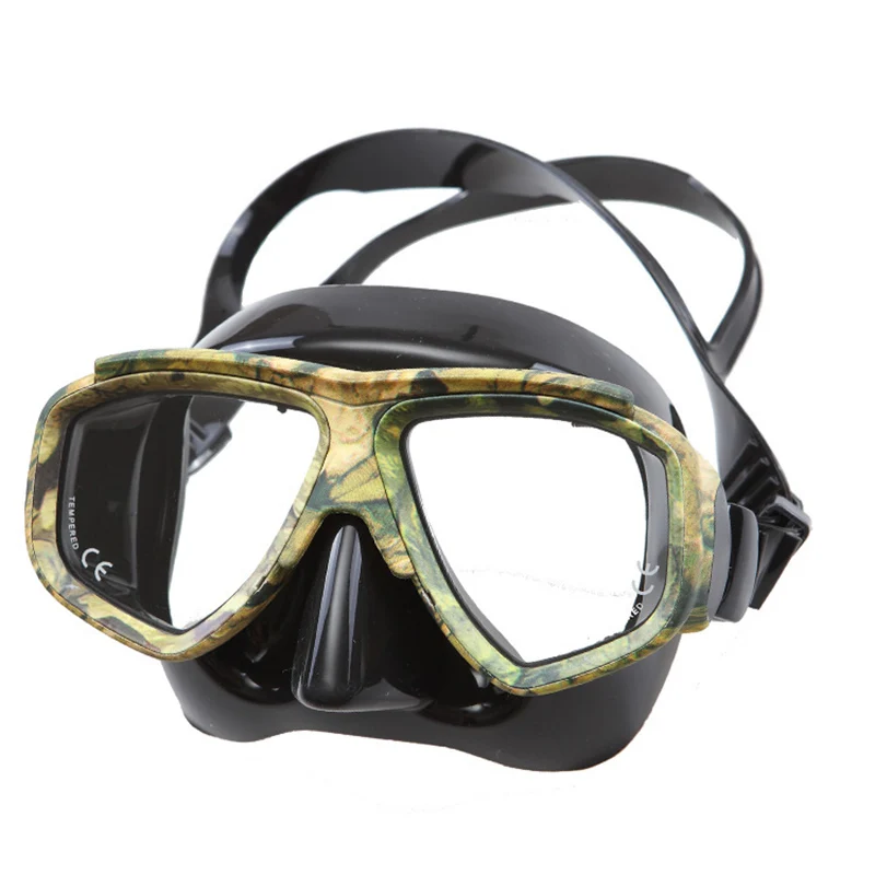 المهنية تمويه التمويه الغوص قناع الغوص الغوص عدسة PC الإطار والعتاد آمنة Spearfishing السباحة نظارات المهنية تمويه التمويه الغوص قناع الغوص الغوص عدسة PC الإطار والعتاد آمنة Spearfishing السباحة نظارات