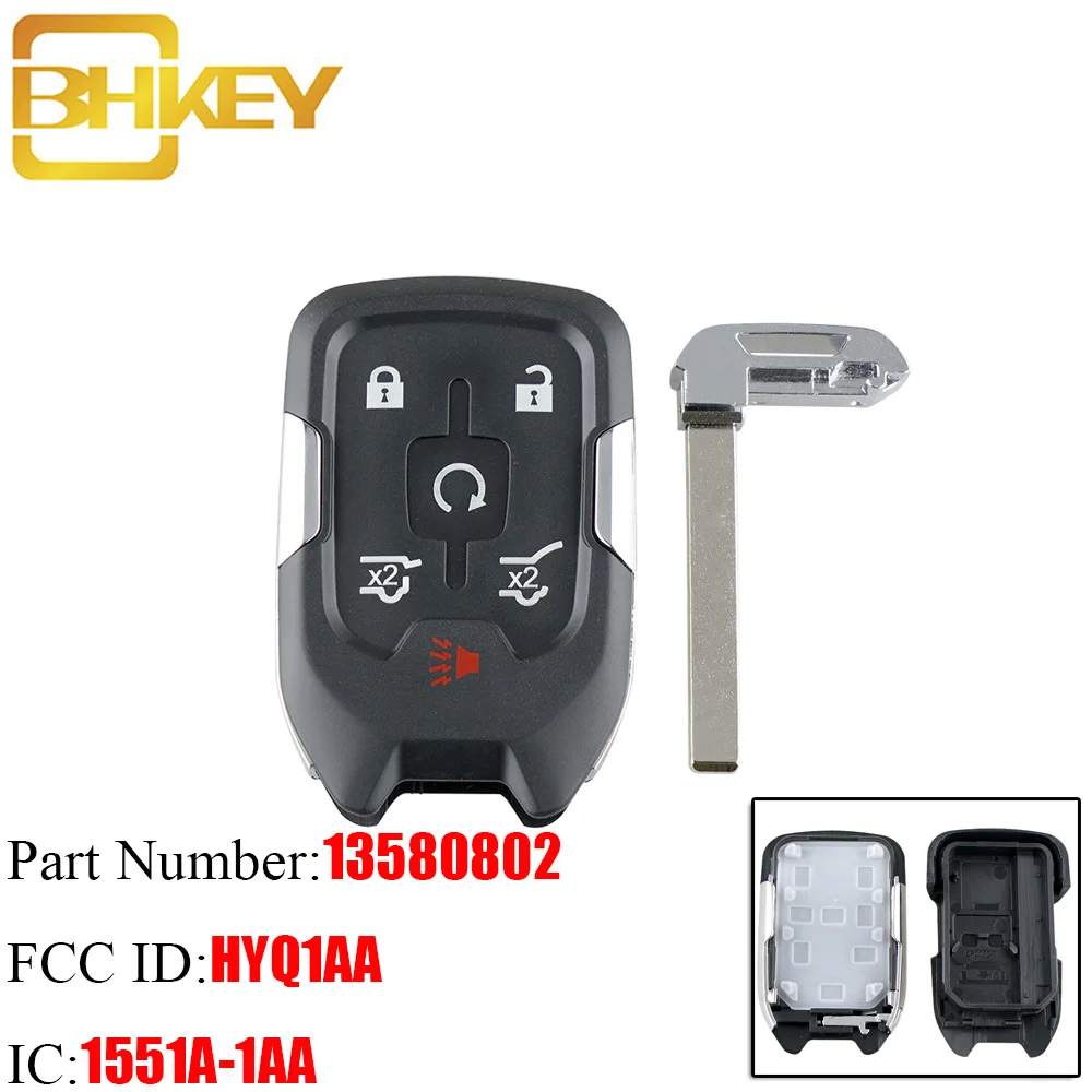 BHKEY 6 кнопок Smart Remote Key брелок для Chevrolet Suburban Tahoe HYQ1AA GMC Yukon XL 2015 2017 чехол ключей Fob|Ключ
