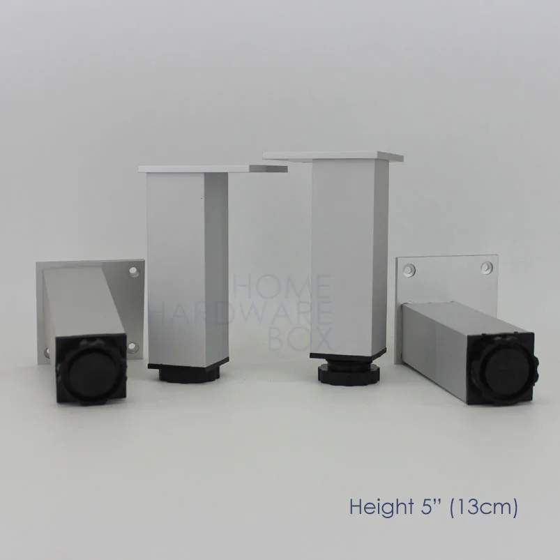 4x 13cm adjustable table leg aluminum legs furnniture stand feetin Casters from Home