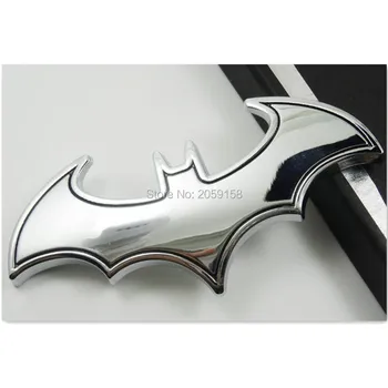 

Car Bat 3D Chrome Metal Motorcycle Logo Sticker for subaru outback impreza jeep grand cherokee suzuki swift honda crv volvo s60