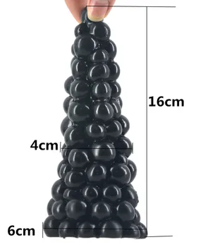 FAAK Big anal plug like Xmas tree grape design beads anal sex toys big anal dildo black dildo stuffed stopper anus massage 2