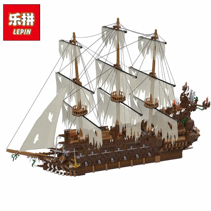 

Lepin 16016 3652Pcs Movies Series MOC The Flying the Netherlands Building Blocks Bricks Compatible Pirates Caribbean 16006 Toys