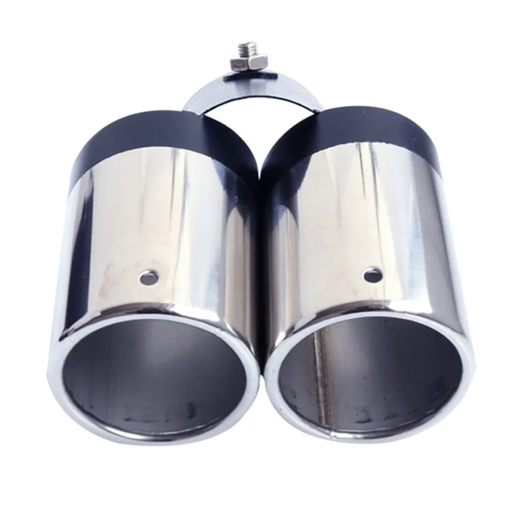 

Car Modified Exhaust Pipe Double Hole Exhaust Pipe Tail Throat Muffler Interface 6.3Cm Length 18CM Adapter