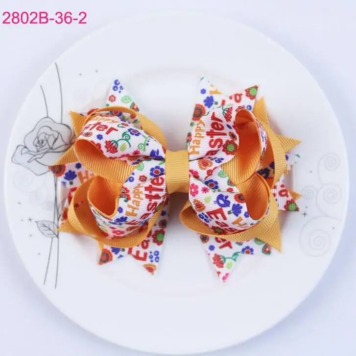 cute printing ribbon hairbow2