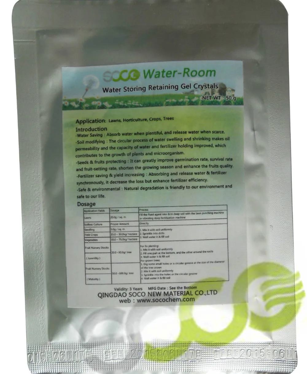 Agriculture Potassium Polyacrylatewater Absorbing Gel/hydrogel For Plants Crops Grasses Flowers