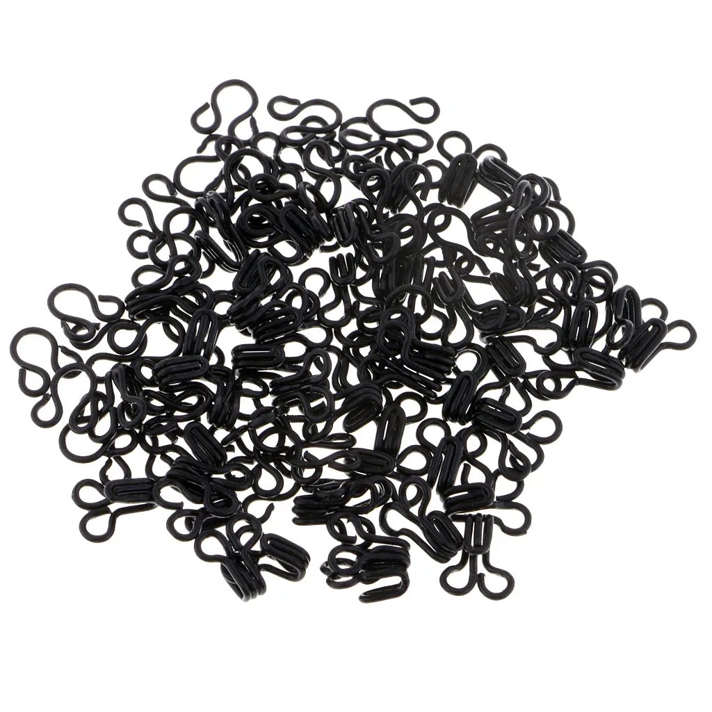 50 Sets Metal Sewing Hooks and Eyes Closure for DIY Bra Clothing Pants Dress Accessories