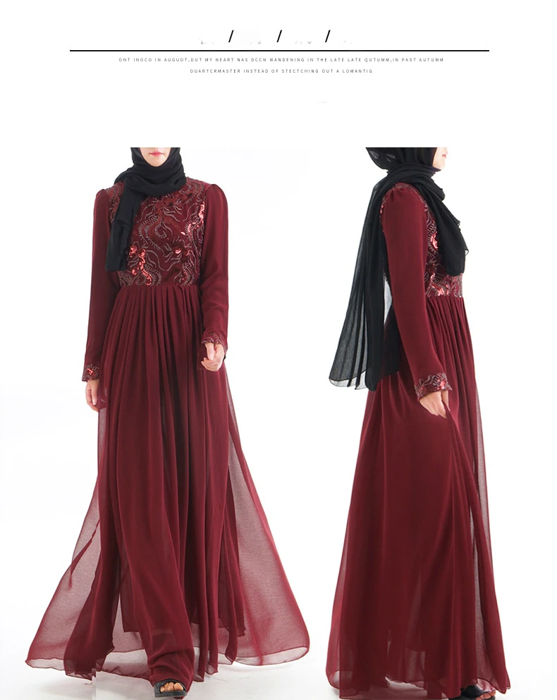 Модные 5/цветная вышивка Абаи кружева шить мусульманское длинное платье для девочки с блестками и длинными халаты Jubah кимоно Рамадан
