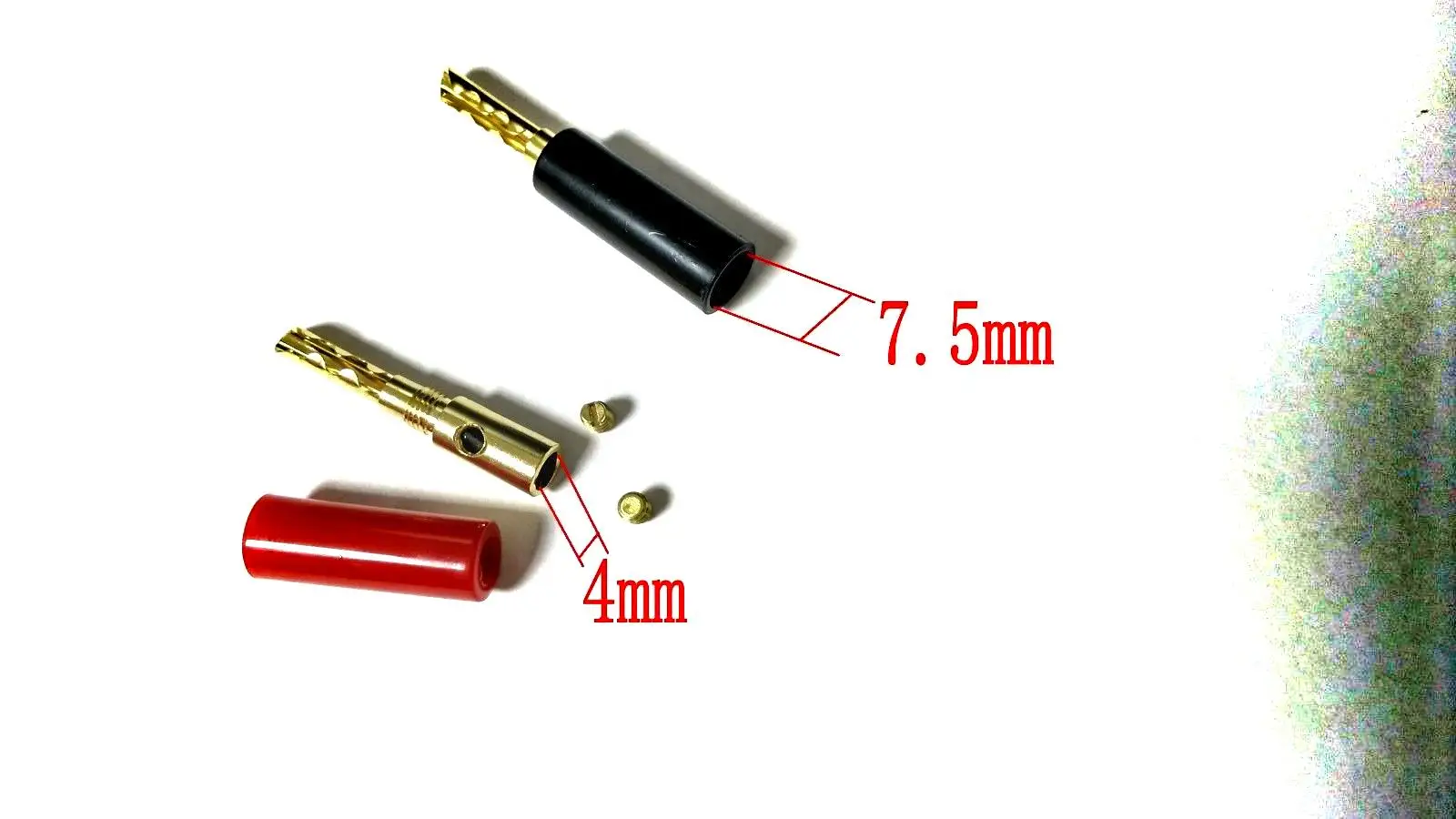 

2PCS 4mm Audio Speaker Wire Cable Screw Banana Plug adapter