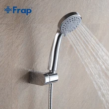 Frap Üçüncü vites ayarı Su tasarrufu yuvarlak duş başlığı ABS plastik el tutma yağmur sprey banyo duş Banyo Aksesuarları F01
