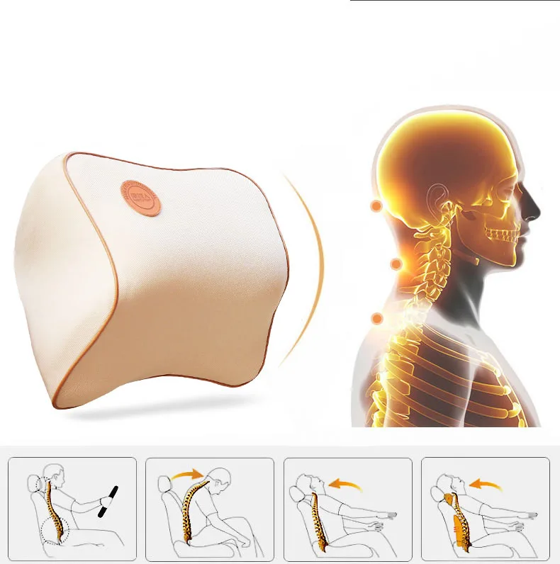 1 шт. универсальный автомобильный подголовник для шеи с эффектом памяти, тканевые автомобильные Чехлы, Автомобильная подушка, чехол для сиденья, подголовник, подушка для дома
