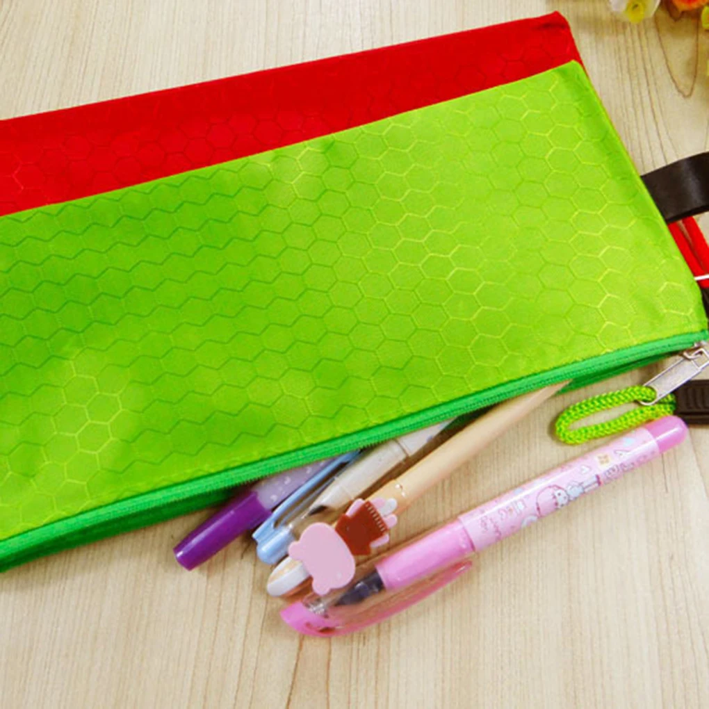 

A4/A5/A6/B5 Oxford Zipper Document Bag Hanging PVC Stationery Document File Case