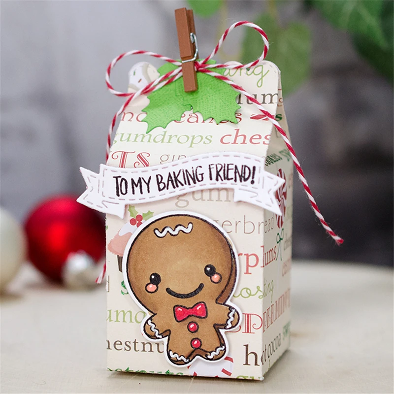 

GJCrafts Biscuits Metal Cutting Dies for Scrapbooking Food Stamps and Dies Cuts Card Making Gingerbread Clear Stamps Crafts Dies