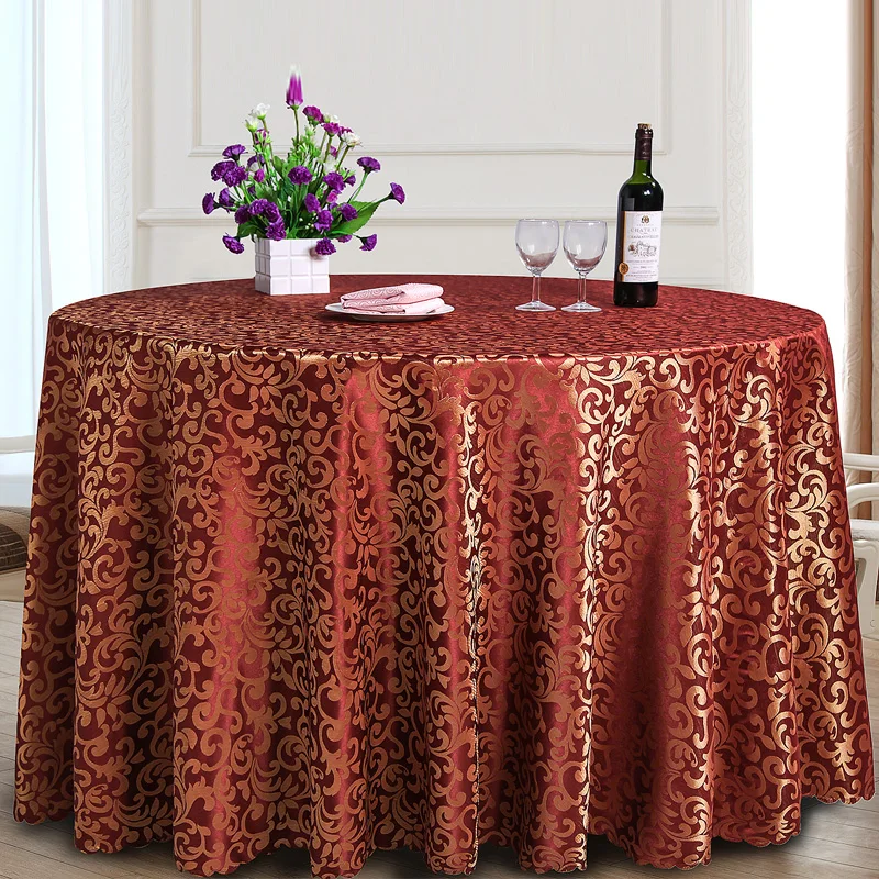 Luxurious Round Elegant Tablecloth Rectangle Table Cloth Hotel Wedding
