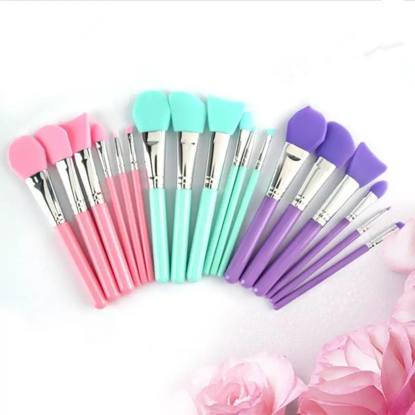 

6Pcs Silicone Facial Cosmetic Makeup Brush Set Hot Unique Makeup Soft Silicone Mask Brushes Set 5U1215