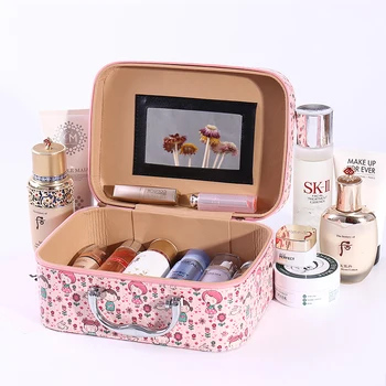 

Cosmetic Bag Portable Large Capacity Storage Bag Waterproof Lovely Travel Ladies Cosmetic Cases Multi-function Professional