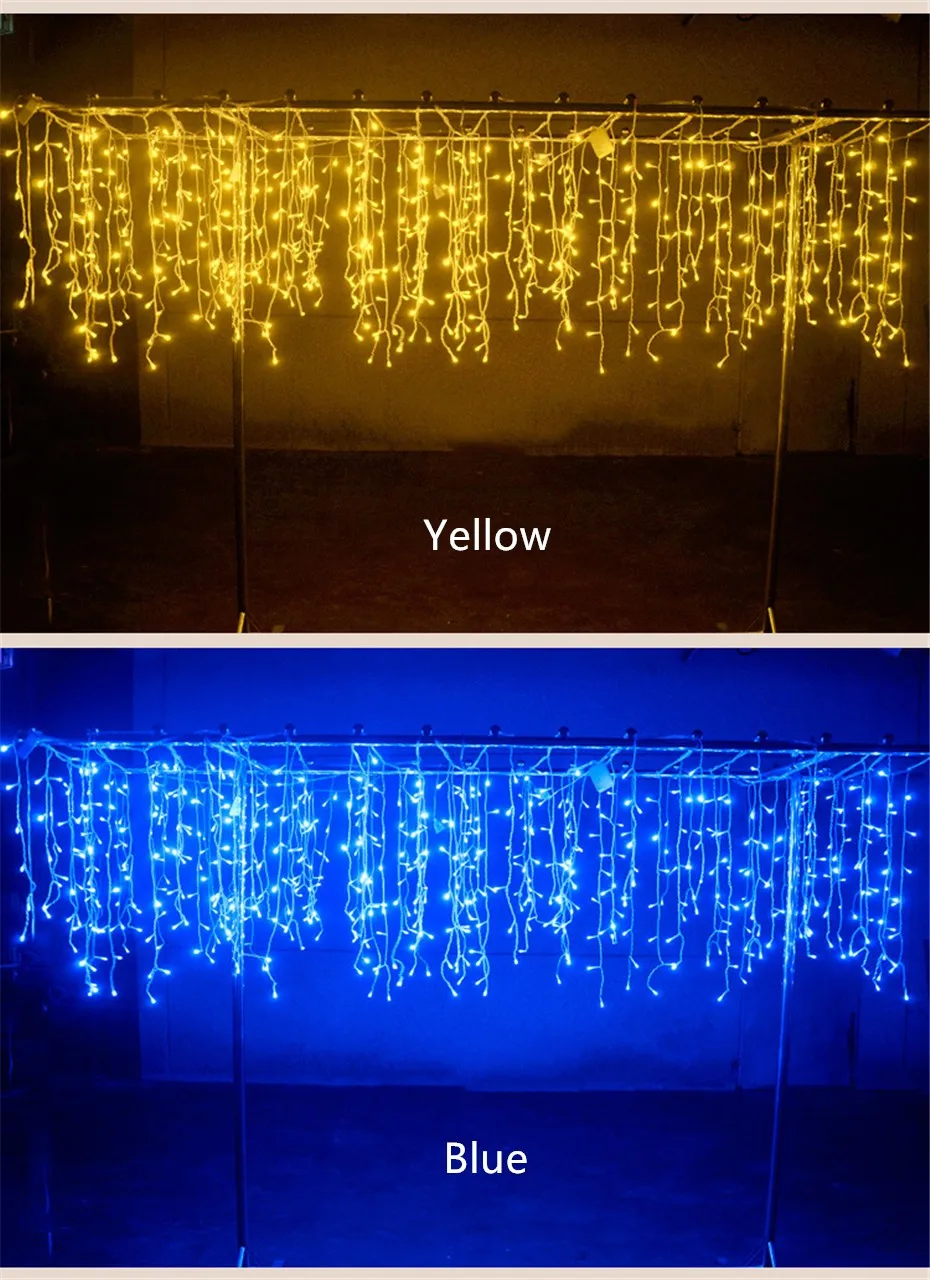 Christmas Lights Outdoor Decoration Icicle String Lights Garden Xmas Party Decorative Lights