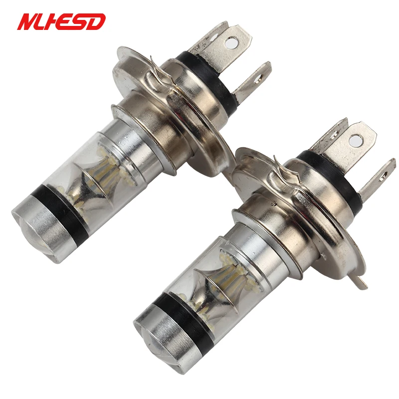Из 2 предметов 100 W H4 светодиодный лампы 20 SMD автомобилей Противотуманные фары 12 V-24