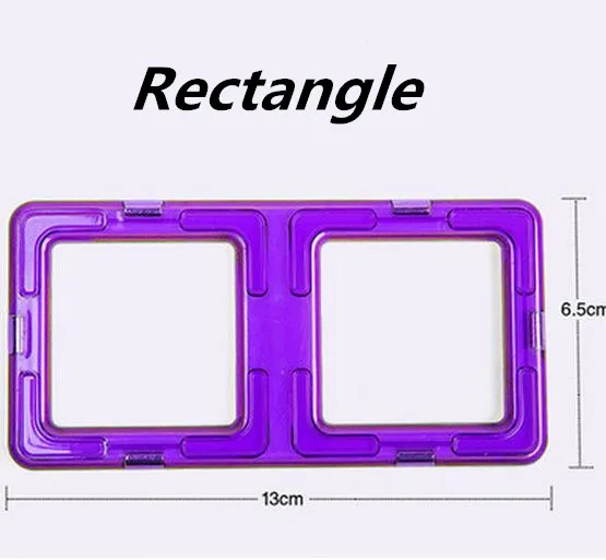 Magnetic Blocks Accessories Toys Parts Rectangle Building