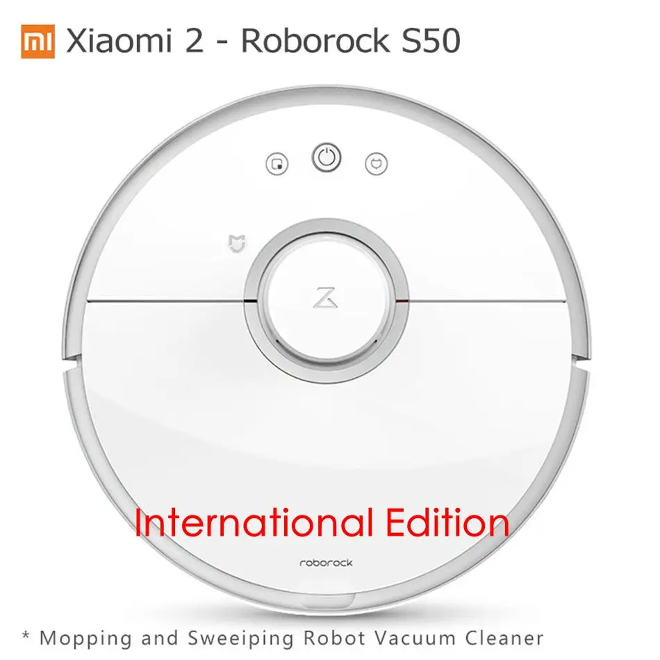 Xiaomi Mi 2 Roborock S50 Robot Vacuum Cleaner Wet Mopping Sweeping Xiaomi CE International Edition Mijia App Wifi Remote Control Xiaomi Mi 2 Roborock S50 Robot Vacuum Cleaner Wet Mopping Sweeping Xiaomi CE International Edition Mijia App Wifi Remote Control