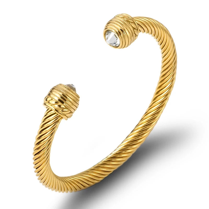 

New Brand Multi Design Twisted Cable Wire Bangle Vintage Fashion Bangles Silver Cuff Bracelet Unique Designer Christmas Gift