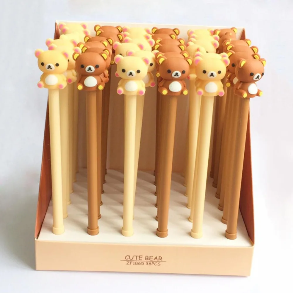2 шт/комплект Rilakkuma Детские гелевая ручка подпись Эсколар... школьные канцелярские
