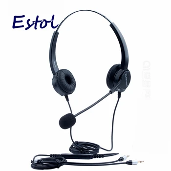 

Hion For630D Binaural ears noise cancellation call center headset earphone,headphone 3.5mm dual plug pc computer laptop QD Cable