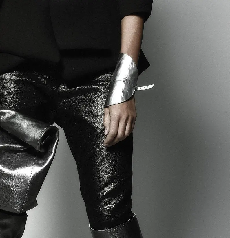 YD& YDBZ новые серебряные кожаные браслеты для женщин модные ювелирные изделия ручной работы дизайнерский браслет регулируемый в стиле панк праздничные подарки