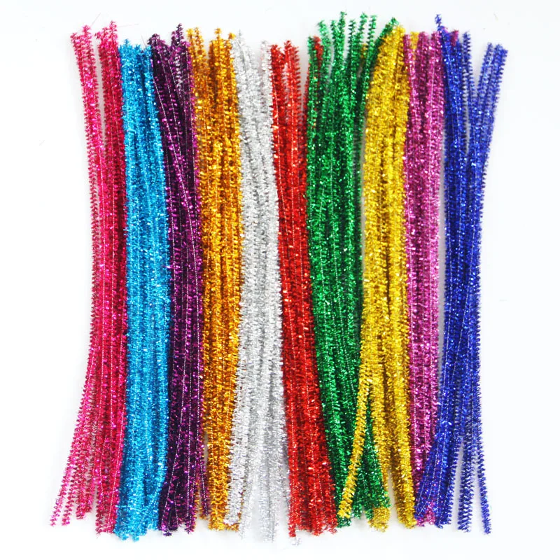

Plush Twisted Bar Multicolor DIY Christmas Ornament Children Kids Craft Toy Glitter Shilly-stick Handmade Wedding Decorations