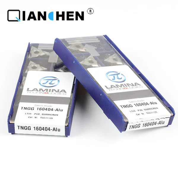

Genuine original high quality high-performance LAMINA TNGG 160404-Alu LT05 (10pcs/lot) tungsten Carbide Cutting tools inserts