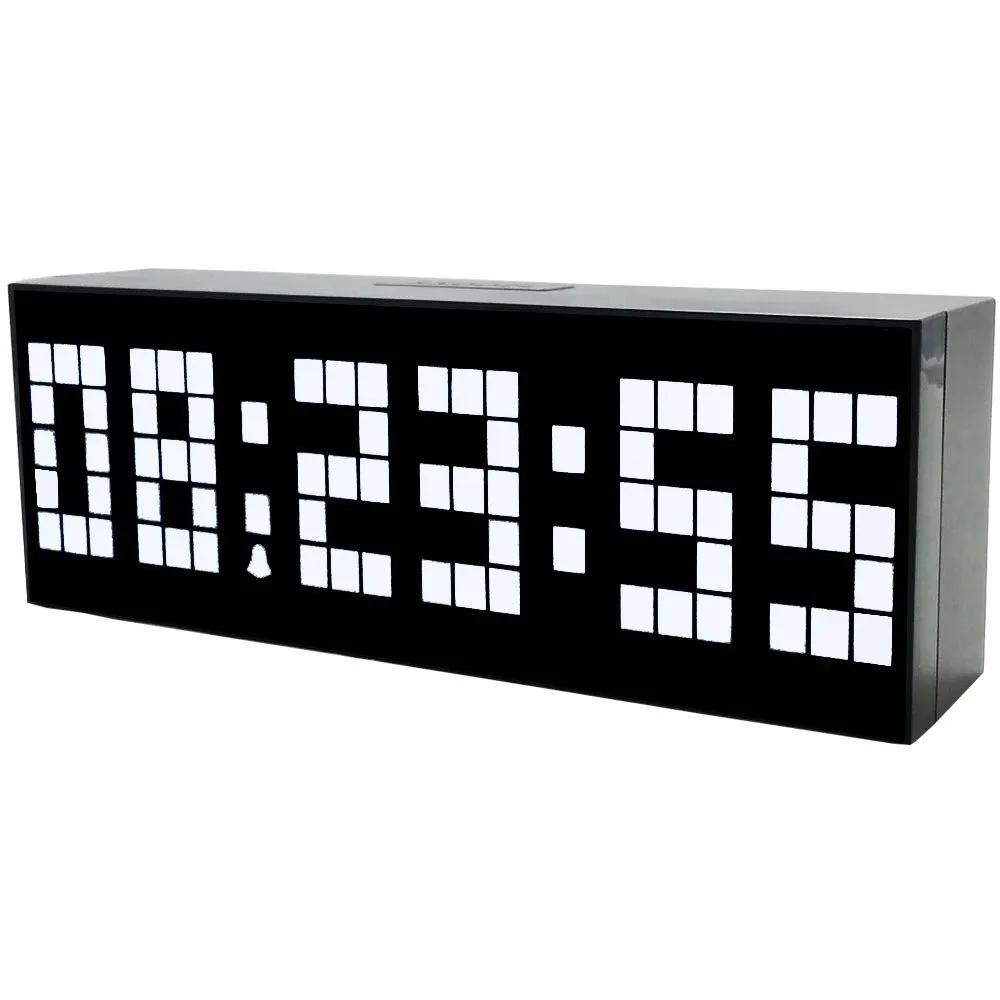 Синий светодиодный цифровой счетчик часы с Повтор Будильник, календарь функция температуры
