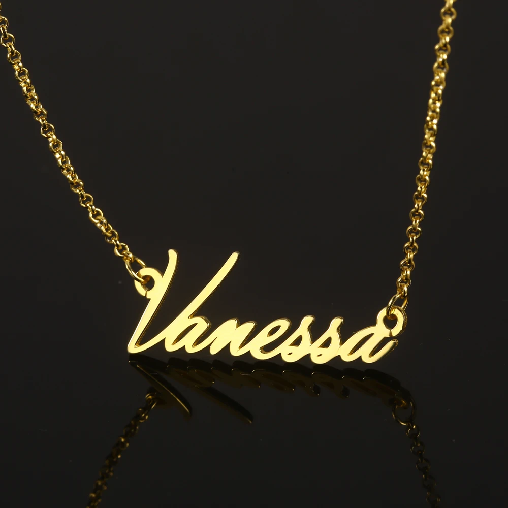 RainMarch 925 Silver Personalized Name Necklace Women Necklaces & Pendants Custom Nameplate Necklace Jewelry Gift Dropshipping