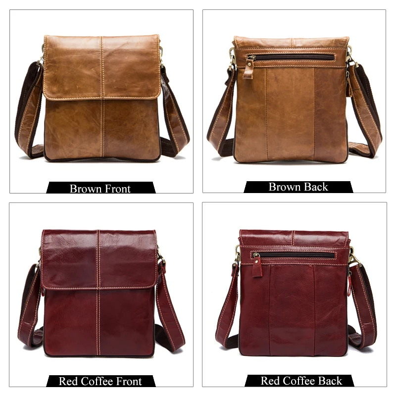  MVA Men's shoulder bag for men oil leather small Messenger bag men's genuine leather crossbody/male - 32415288111