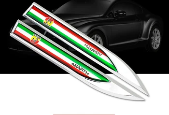 

A Pair Metal JDM Sticker Car Side Blade Fender Protector Sport Stickers Car Refitting Emblem For FIAT ARBATH Styling Accessory