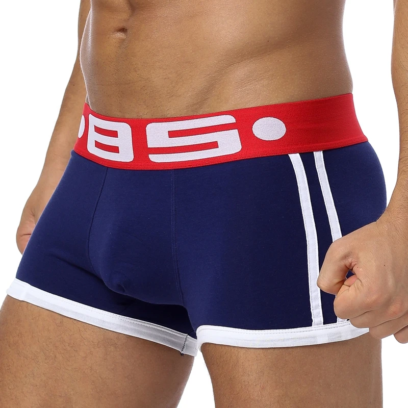 

BS Brand Men Underwear boxer Sexy cotton Boxers Gay Underwear Man male underpants slip Cuecas Male Panties Mens boxershorts BS40