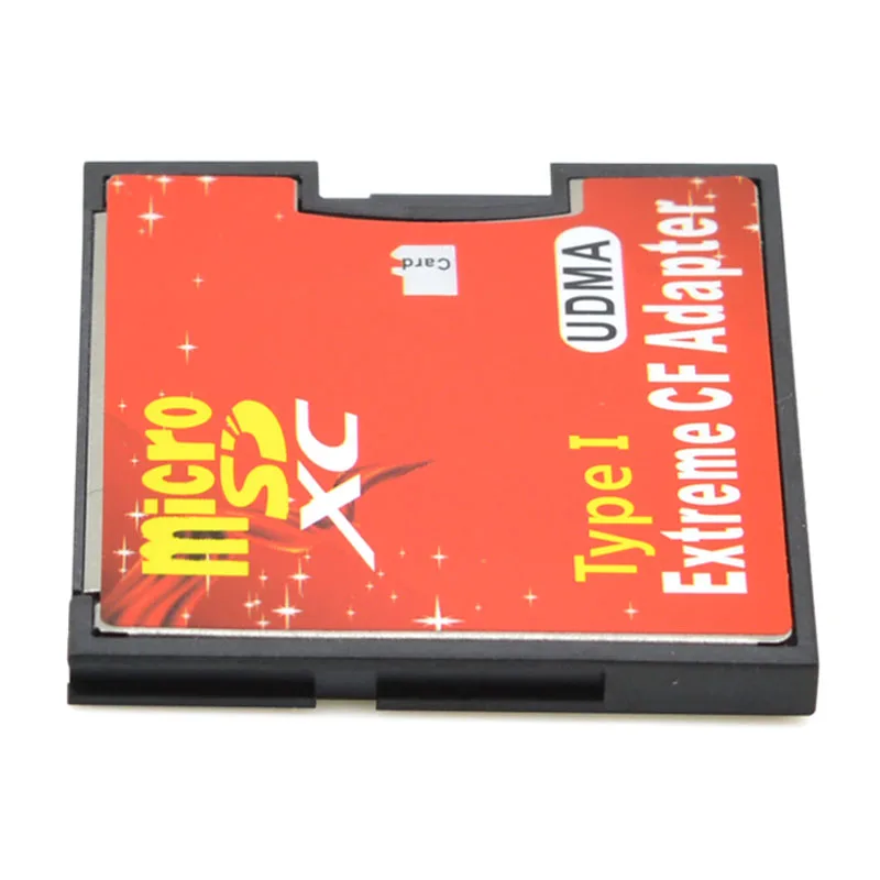 CHIPAL Red UDMA High Speed Micro SD TF to CF Adapter