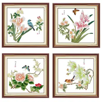 

Elegant Seasons Patterns Counted Cross Stitch 11CT 14CT Cross Stitch Set Wholesale Flower Cross-stitch Kit Embroidery Needlework