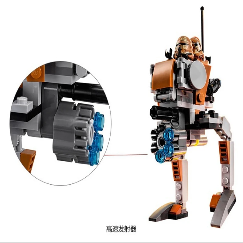 105 шт Звездные войны Geonosis 10368 штурмовики совместимы с Legoings 75089 блок строительные