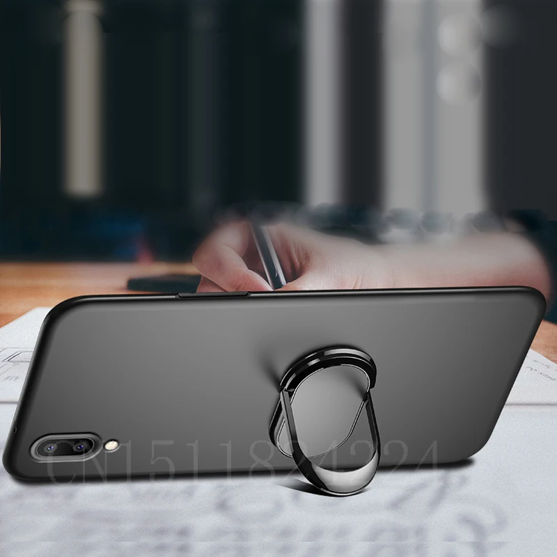 Finger Ring Cases For Meizu Note 9 8 Cover Fitted Silicone Soft TPU Magnet Matte Protector For Meizu A5 16T X8 Pro Case  (1)