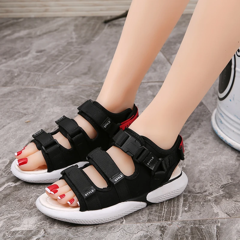 

Summer Sport Sandals Women Walking Shoes Woman Soft Sole Platform Slippers Slides Mid Heel Slide Sandals Ladies Sandalias Mujer