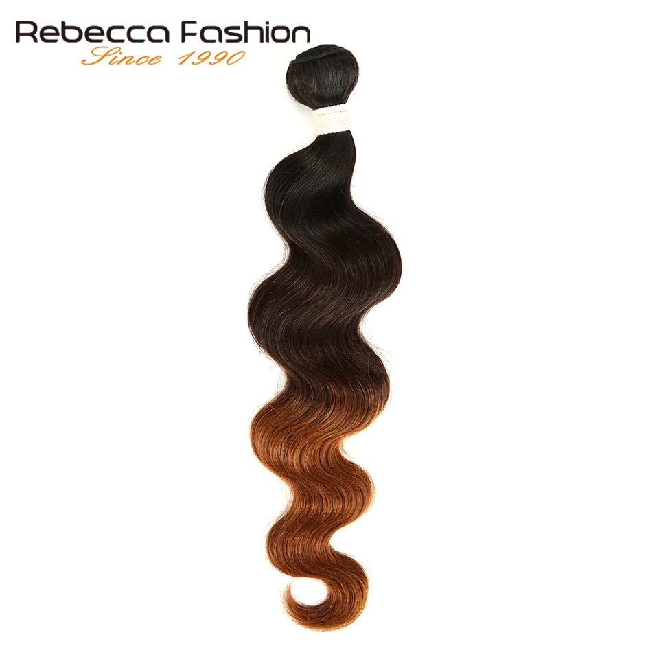 Rebecca Ombre Three Tone Human Hair Bundles 1/3/4 Pcs Non Remy Malaysian Body Wave Bundles Deals Color 1B/4/27# 1B/4/30# Rebecca Ombre Three Tone Human Hair Bundles 1/3/4 Pcs Non Remy Malaysian Body Wave Bundles Deals Color 1B/4/27# 1B/4/30#