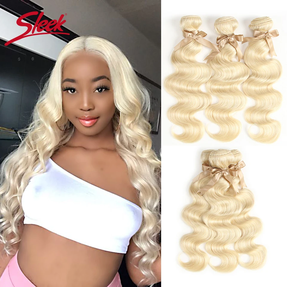 Sleek 613 Honey Blonde Bundles Body Wave Brazilian Hair Weave Bundles 100% Remy Hair Extensions 1/3/4 Bundles 10 to 26 Inches Sleek 613 Honey Blonde Bundles Body Wave Brazilian Hair Weave Bundles 100% Remy Hair Extensions 1/3/4 Bundles 10 to 26 Inches