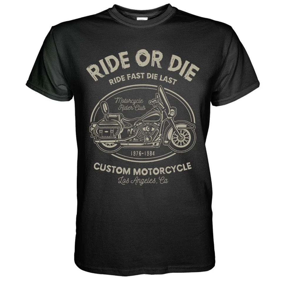 Винтажные байкерские футболки Ride Or Die Bopper Krad Chopper2018 новые повседневные мужские с