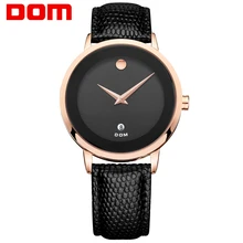 DOM Men mens watches top brand luxury waterproof quartz leather style watch reloj marcas famosas MS