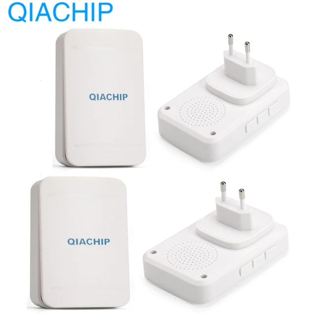 

Smart Self-powered Wireless Doorbell No Battery Waterproof 150m Range Push Button Door Ring Chime For Light LED EU US Plug2pcs
