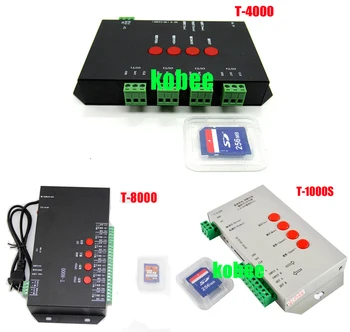 

Programmable T-1000 T-4000 T-8000 SD Card RGB LED pixel controller for WS2801 WS2811 WS2812 WS2812B LPD6803 led strip module