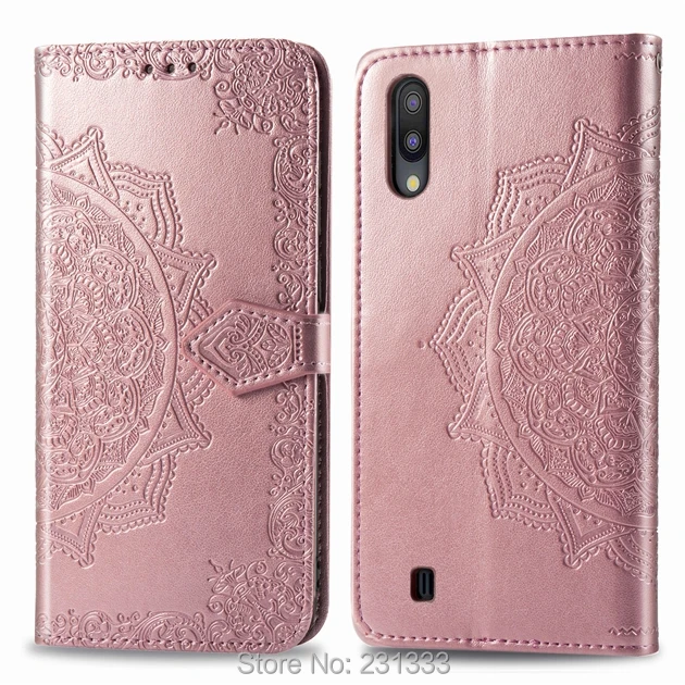C-ку для samsung Galaxy M10 M20 A10E A10 A30 A40 A50 A70 Мандала Цветок Плетеный Бумажник кожаный чехол подставка для карт 100 шт
